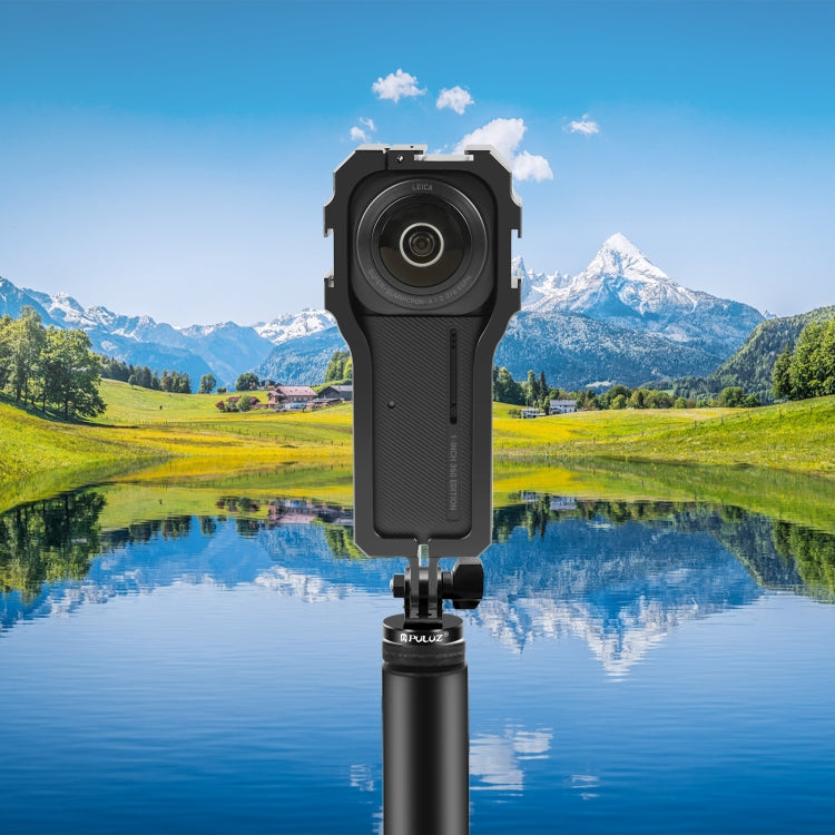 PULUZ โครงป้องกันกรง Rig พร้อมรองเท้าเย็นสำหรับ Insta360 ONE RS 1 นิ้ว 360 Edition, Protective Cage