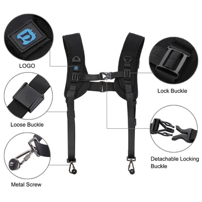PULUZ Quick Release สายรัดไหล่คู่ Soft Pad Decompression สายรัดโฟมสำหรับกล้องดิจิตอล DSLR, Double Shoulder