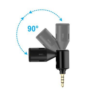 PULUZ 3.5 มม. แจ็คโทรศัพท์มือถือไมโครโฟนปรับทิศทางเดียว, 3.5mm Phone Microphone