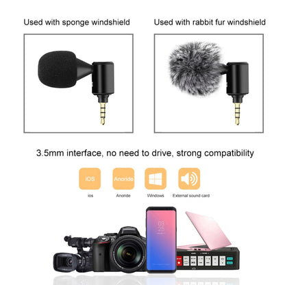 PULUZ 3.5 มม. แจ็คโทรศัพท์มือถือไมโครโฟนปรับทิศทางเดียว, 3.5mm Phone Microphone