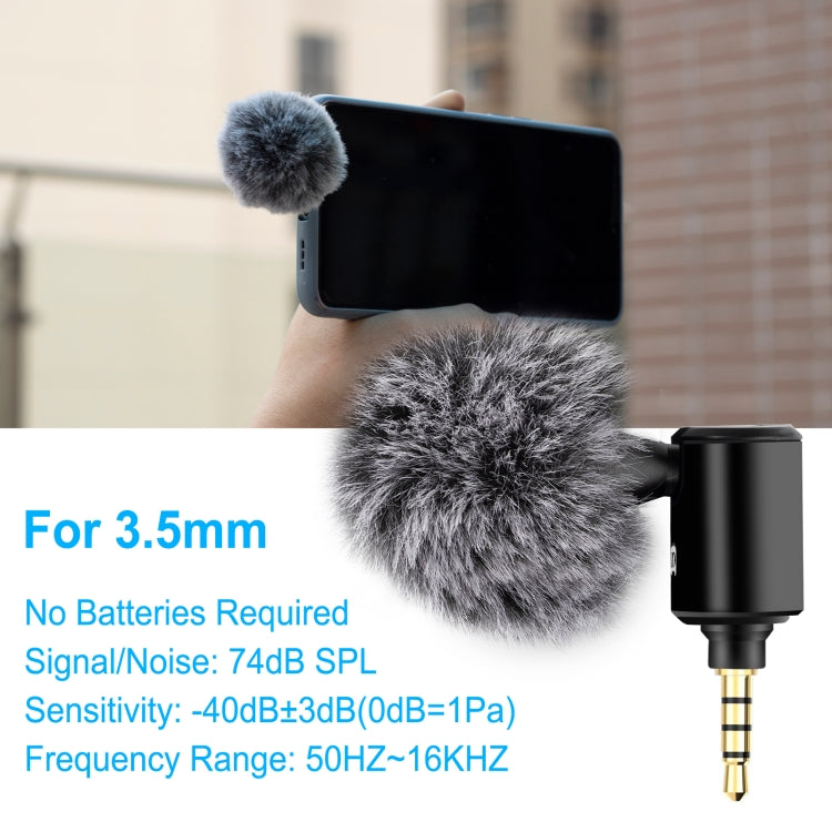 PULUZ 3.5 มม. แจ็คโทรศัพท์มือถือไมโครโฟนปรับทิศทางเดียว, 3.5mm Phone Microphone