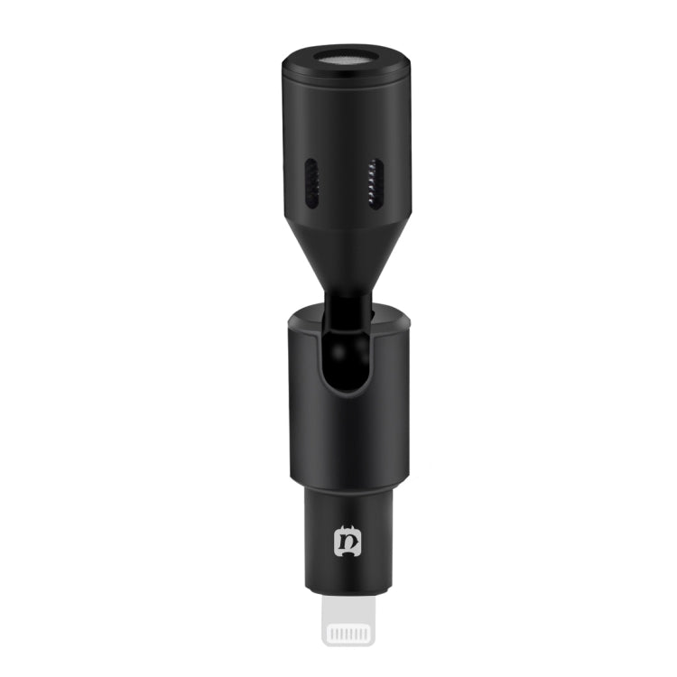 PULUZ 8PIN แจ็คโทรศัพท์มือถือคอนเดนเซอร์รอบทิศทางไมโครโฟนแบบปรับได้, 8 Pin Phone Microphone