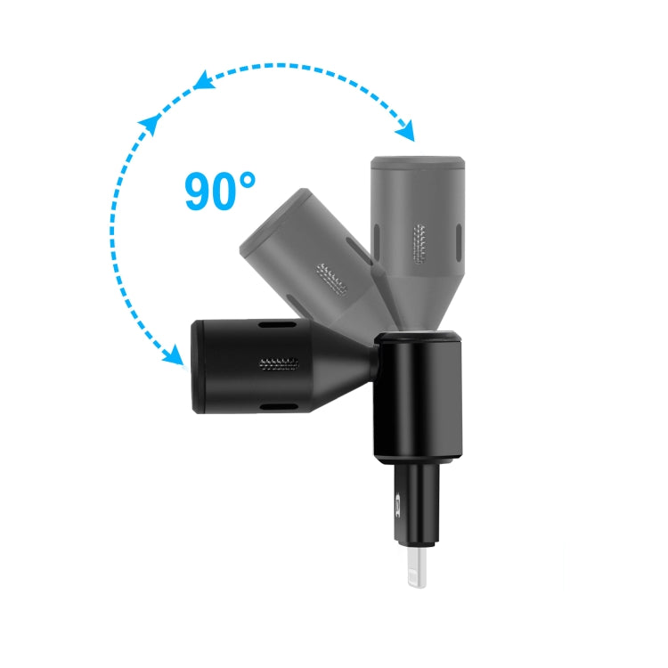 PULUZ 8PIN แจ็คโทรศัพท์มือถือคอนเดนเซอร์รอบทิศทางไมโครโฟนแบบปรับได้, 8 Pin Phone Microphone