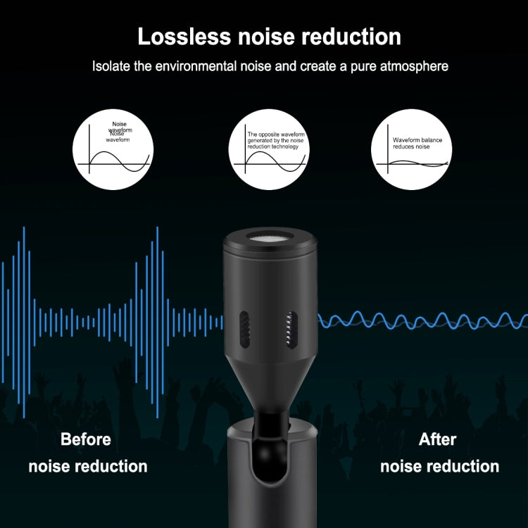 PULUZ 8PIN แจ็คโทรศัพท์มือถือคอนเดนเซอร์รอบทิศทางไมโครโฟนแบบปรับได้, 8 Pin Phone Microphone