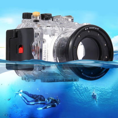PULUZ ความลึกใต้น้ำ 40 ม. การดำน้ำ เคส กล้องกันน้ำสำหรับ Sony RX100 III, For RX100 III