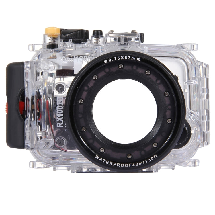 PULUZ ความลึกใต้น้ำ 40 ม. การดำน้ำ เคส กล้องกันน้ำสำหรับ Sony RX100 III, For RX100 III