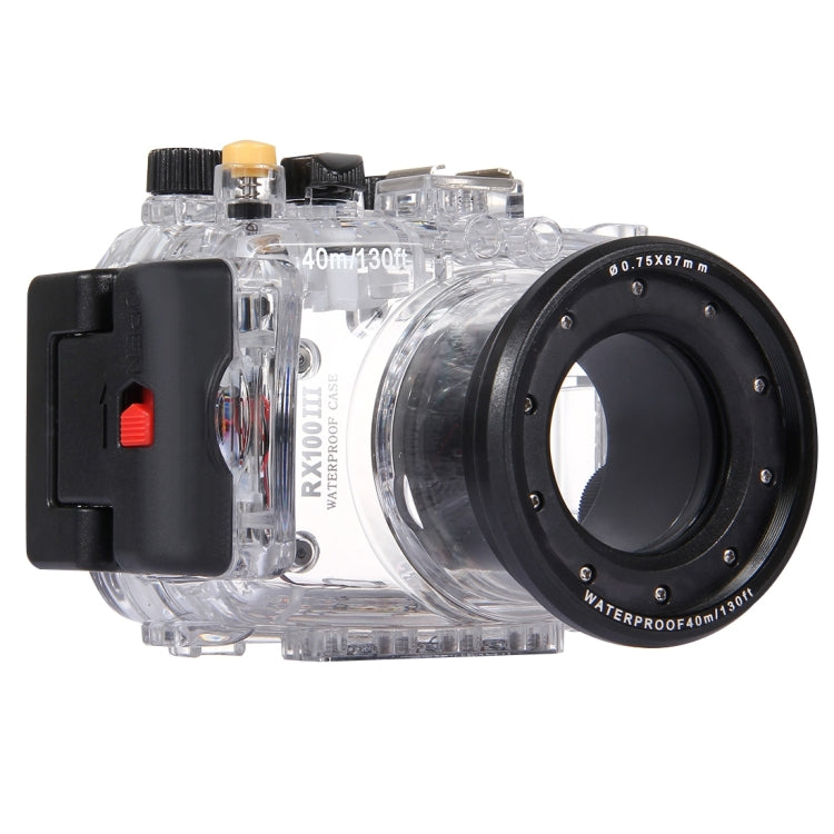 PULUZ ความลึกใต้น้ำ 40 ม. การดำน้ำ เคส กล้องกันน้ำสำหรับ Sony RX100 III, For RX100 III