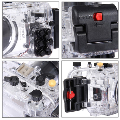 PULUZ ความลึกใต้น้ำ 40 ม. การดำน้ำ เคส กล้องกันน้ำสำหรับ Sony RX100 III, For RX100 III
