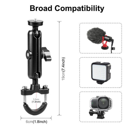 PULUZ มือจับรถจักรยานยนต์ยึดฐานยึด U-Bolt สำหรับ GoPro และกล้องแอ็คชั่นอื่น ๆ, Handlebar Mount