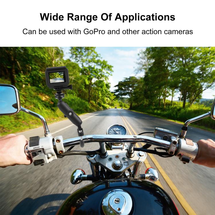 PULUZ มือจับรถจักรยานยนต์ยึดฐานยึด U-Bolt สำหรับ GoPro และกล้องแอ็คชั่นอื่น ๆ, Handlebar Mount