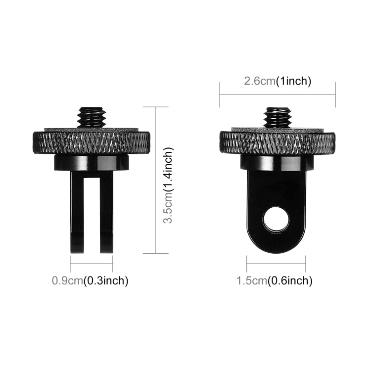 PULUZ 1/4 นิ้ว Screw Metal Tripod Mount Adapter Action Camera, Metal Camera Adapter