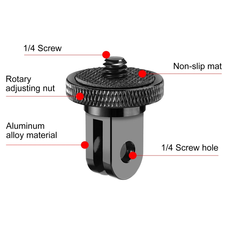 PULUZ 1/4 นิ้ว Screw Metal Tripod Mount Adapter Action Camera, Metal Camera Adapter
