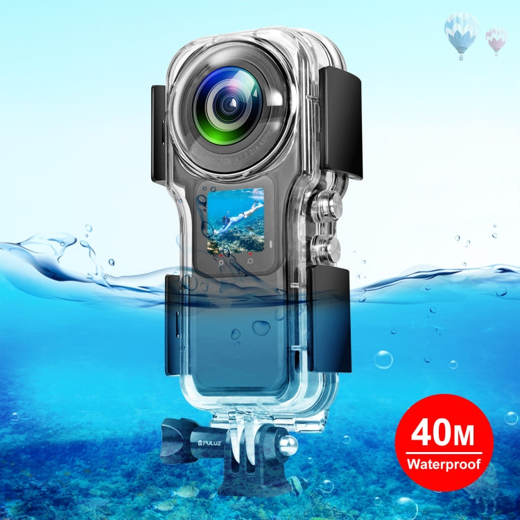 สำหรับ Insta360 One RS 1 นิ้ว 360 Edition PULUZ 40m กรณีที่อยู่อาศัยกันน้ำใต้น้ำ