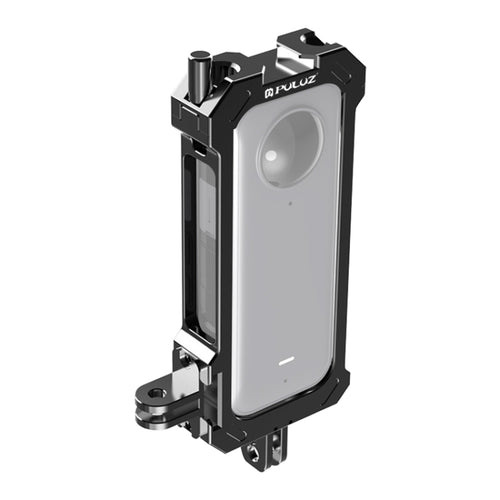 สำหรับ Insta360 X3 PULUZ โครงป้องกันโลหะกรง Rig พร้อมฐานรองเท้าเย็นขยายและอะแดปเตอร์ขาตั้งกล้อง, Metal Cage US Stock, For Insta360 X3