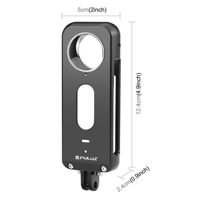 สำหรับ Insta360 X3 PULUZ กรงป้องกันโลหะ Rig กรอบที่อยู่อาศัยพร้อมตัวป้องกันเลนส์, Metal Frame with Lens Protector
