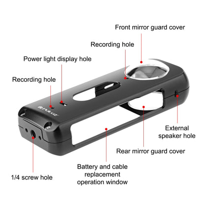 สำหรับ Insta360 X3 PULUZ กรงป้องกันโลหะ Rig กรอบที่อยู่อาศัยพร้อมตัวป้องกันเลนส์, Metal Frame with Lens Protector