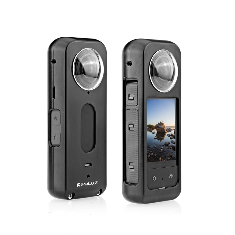 สำหรับ Insta360 X3 PULUZ กรงป้องกันโลหะ Rig กรอบที่อยู่อาศัยพร้อมตัวป้องกันเลนส์, Metal Frame with Lens Protector
