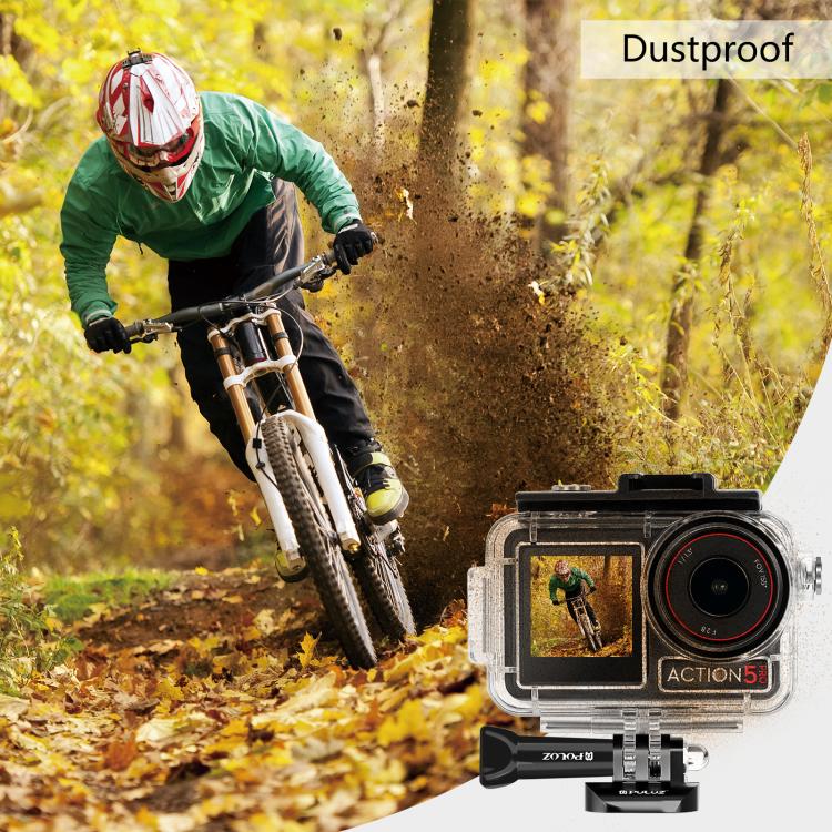 สำหรับ DJI Osmo การกระทำ 3/4 PULUZ 40 เมตรใต้น้ำกันน้ำที่อยู่อาศัยกรณีดำน้ำพร้อมรองเท้าเย็นและหัวเข็มขัดพื้นฐานเมาและสกรู, For DJI Osmo Action 3 / 4 Waterproof Case