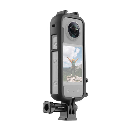 สำหรับ Insta360 X3 PULUZ Cold Shoe PC กรอบป้องกันพลาสติกพร้อมอะแดปเตอร์ Mount & Screw, PC Frame