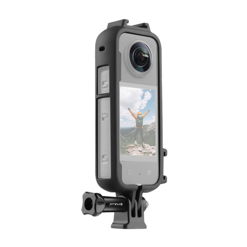 สำหรับ Insta360 X3 PULUZ Cold Shoe PC กรอบป้องกันพลาสติกพร้อมอะแดปเตอร์ Mount & Screw, PC Frame