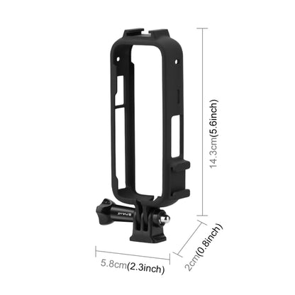 สำหรับ Insta360 X3 PULUZ Cold Shoe PC กรอบป้องกันพลาสติกพร้อมอะแดปเตอร์ Mount & Screw, PC Frame