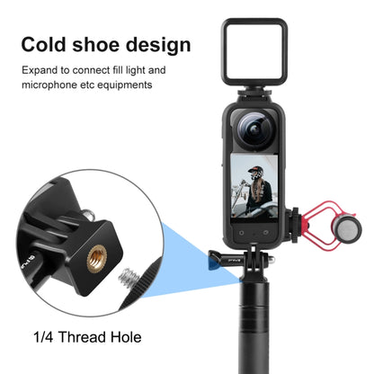 สำหรับ Insta360 X3 PULUZ Cold Shoe PC กรอบป้องกันพลาสติกพร้อมอะแดปเตอร์ Mount & Screw, PC Frame