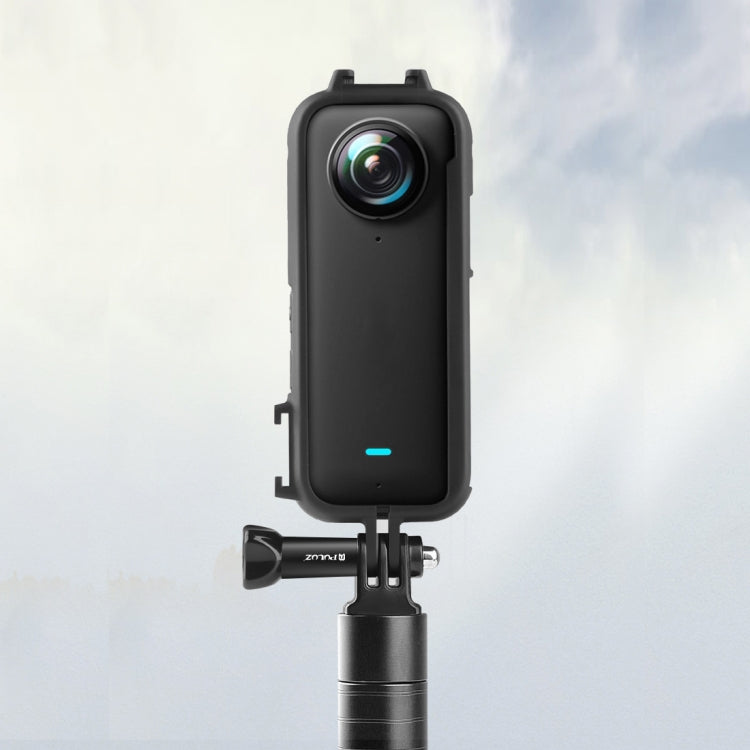สำหรับ Insta360 X3 PULUZ Cold Shoe PC กรอบป้องกันพลาสติกพร้อมอะแดปเตอร์ Mount & Screw, PC Frame