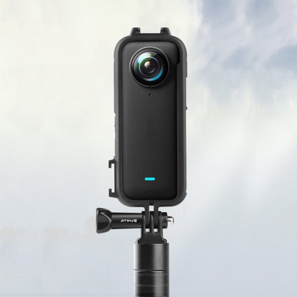 สำหรับ Insta360 X3 PULUZ Cold Shoe PC กรอบป้องกันพลาสติกพร้อมอะแดปเตอร์ Mount & Screw, PC Frame