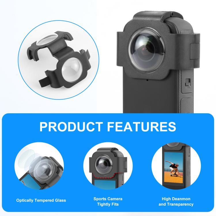 สำหรับฝาครอบป้องกันเลนส์ PULUZ Insta360 X3 PULUZ, Lens Guard