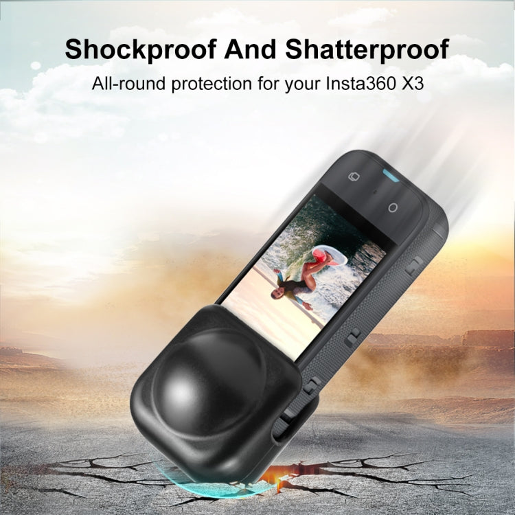 สำหรับ Insta360 X3 PULUZ ฝาครอบเลนส์ป้องกันซิลิโคน, Silicone Lens Cover