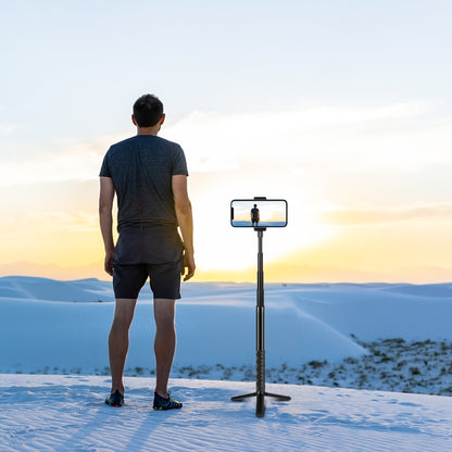 PULUZ 110 ซม.โลหะ Selfie Stick Monopod พร้อมฐานอะแดปเตอร์ที่มองไม่เห็นและสกรูสำหรับ Insta360 One RS / X2 / X3, 110cm Monopod