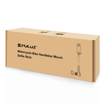 PULUZ รถจักรยานยนต์จักรยานมือจับติดตั้งกล้องยึดอะแดปเตอร์พร้อมขาตั้ง Monopod, Motorcycle Monopod Stand