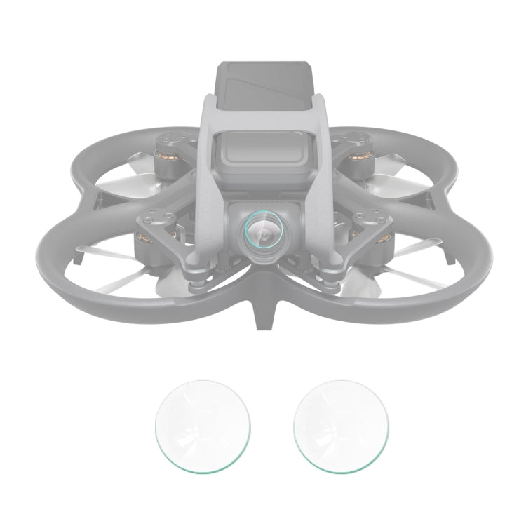 สำหรับ DJI Avata 2 ชิ้น PULUZ กระจกนิรภัยจมูกเลนส์ฟิล์ม, For DJI Avata