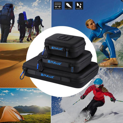 PULUZ กระเป๋าพกพาและกระเป๋าเดินทางกันน้ำสำหรับ GoPro, DJI Osmo Action และอุปกรณ์เสริมกล้องกีฬาอื่น ๆ ขนาดเล็ก: 16 ซม. x 12 ซม. x 7 ซม., For GoPro, Size: 16cm x 12cm x 7cm