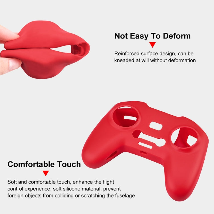 สำหรับ DJI FPV Combo รีโมทคอนโทรล PULUZ เคสป้องกันซิลิโคนพร้อมสายคล้องคอ, For DJI FPV Combo Remote Control with Neck Strap