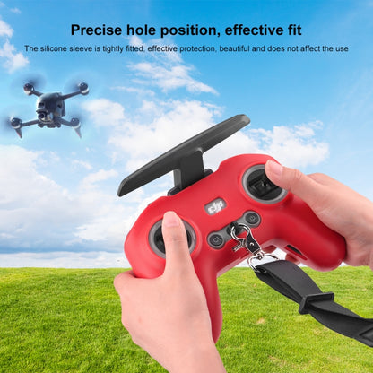 สำหรับ DJI FPV Combo รีโมทคอนโทรล PULUZ เคสป้องกันซิลิโคนพร้อมสายคล้องคอ, For DJI FPV Combo Remote Control with Neck Strap
