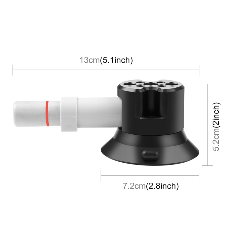 PULUZ 3 นิ้ว Car Single Pump Suction Cup Aluminium Alloy Mount, Pump Suction Cup Mount