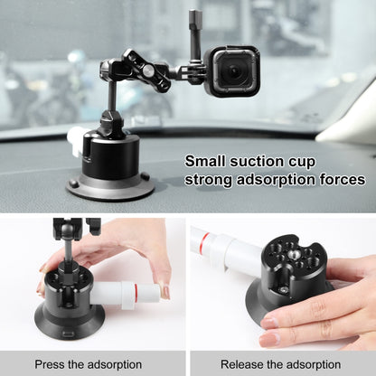 PULUZ 3 นิ้ว Car Single Pump Suction Cup Aluminium Alloy Mount, Pump Suction Cup Mount
