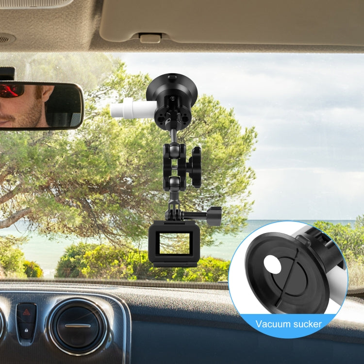 PULUZ 3 นิ้ว Car Single Pump Suction Cup Aluminium Alloy Mount, Pump Suction Cup Mount