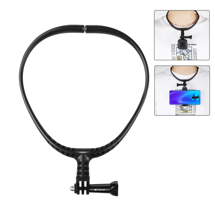PULUZ Lazy ขายึดคอแบบปรับได้สำหรับกล้อง GoPro Action, Neck Bracket