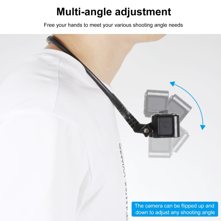PULUZ Lazy ขายึดคอแบบปรับได้สำหรับกล้อง GoPro Action, Neck Bracket