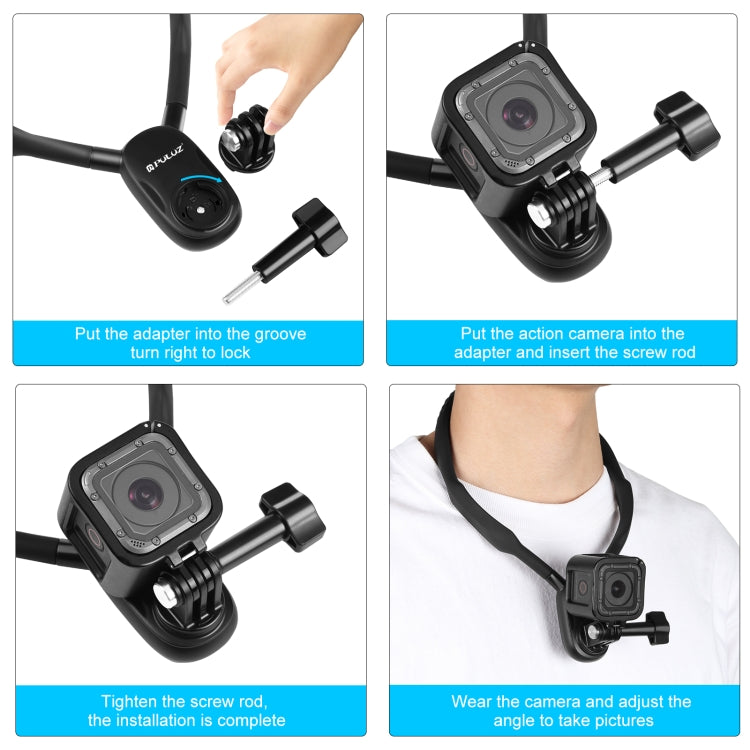 PULUZ Lazy Neck Bracket POV View Mount สำหรับกล้อง GoPro Action, POV View Mount
