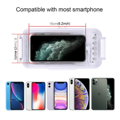 PULUZ 45 ม./147 ฟุตเคสดำน้ำกันน้ำถ่ายภาพวิดีโอถ่ายเคสใต้น้ำสำหรับ iPhone 14 Series, iPhone 13 Series, iPhone 12 Series, iPhone 11 Series, iPhone X Series, iPhone 8 และ 7, iPhone 6s, iOS 13.0 หรือ iPhone เวอร์ชันที่สูงกว่า                               ...