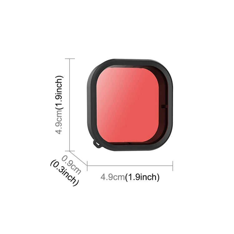 สำหรับ GoPro HERO12 Black / 11 Black / 10 Black / 9 Black PULUZ Square Housing ตัวกรองเลนส์สีดำน้ำ, For GoPro Hero11 Black / HERO10 Black / HERO9 Black