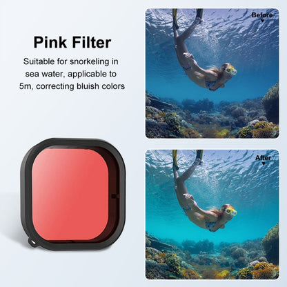 สำหรับ GoPro HERO12 Black / 11 Black / 10 Black / 9 Black PULUZ Square Housing ตัวกรองเลนส์สีดำน้ำ, For GoPro Hero11 Black / HERO10 Black / HERO9 Black