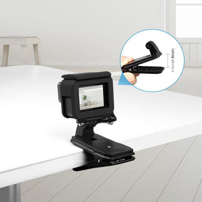 PULUZ 4 in 1 360 องศาหมุนกระเป๋าเป้สะพายหลังหมวก QR คลิป Rec-mounts พร้อมชุดหนีบโทรศัพท์