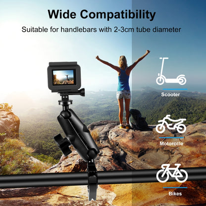 PULUZ รถจักรยานยนต์ O-Clip ที่วางจำหน่ายด่วนที่ยึดมือจับยึดถาวรสำหรับ GoPro และกล้องแอ็คชั่นอื่น ๆ, O-Clip Mount
