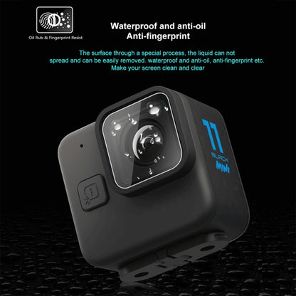 สำหรับ GoPro Hero11 Black Mini PULUZ 2 ชิ้นฟิล์มกระจกนิรภัยเลนส์, For GoPro Hero11 Black Mini
