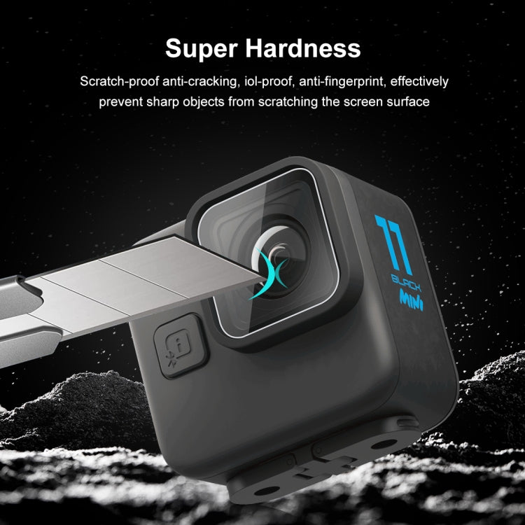 สำหรับ GoPro Hero11 Black Mini PULUZ 2 ชิ้นฟิล์มกระจกนิรภัยเลนส์, For GoPro Hero11 Black Mini