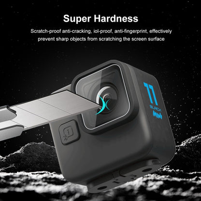 สำหรับ GoPro Hero11 Black Mini PULUZ 2 ชิ้นฟิล์มกระจกนิรภัยเลนส์, For GoPro Hero11 Black Mini